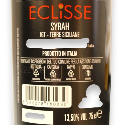 Syrah Terre Siciliane IGP -vin - Vol. 13,5 % - 750 ml - 