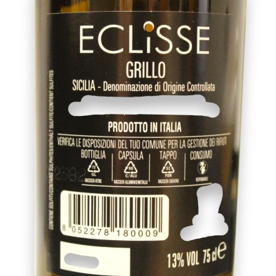 Grillo Sicilia DOC vin Vol.13% - 750 ml - 