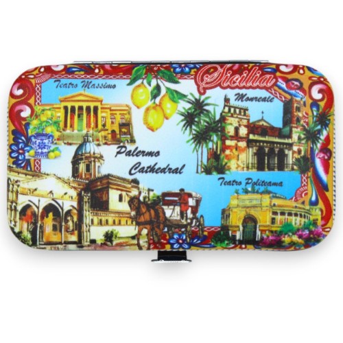 6-delige manicureset met versierde en zachte stoffen etui, willekeurige decoratie (1 stuk) -  2