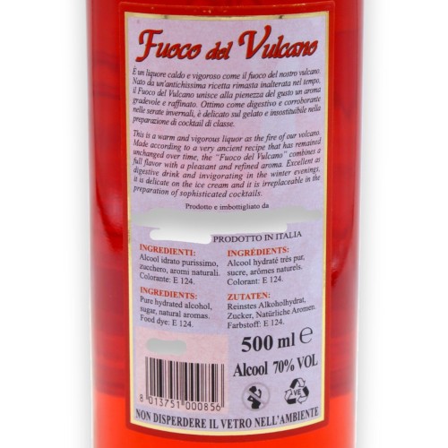 Siciliaanse ambachtelijke likeur, Fuoco del Vulcano, 70% Vol., twee formaatopties (1 eenheid) -  2