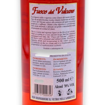 Licor Artesanal Siciliano, Fuoco del Vulcano, 70% Vol., duas opções de formato (1 unidade) - 