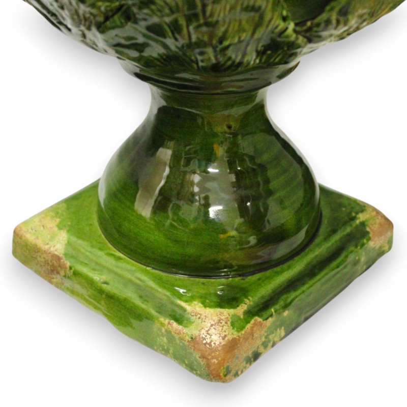Pumo lamp in fine ceramic, approx. 70 x 45 cm. Green with an antique effect. - 