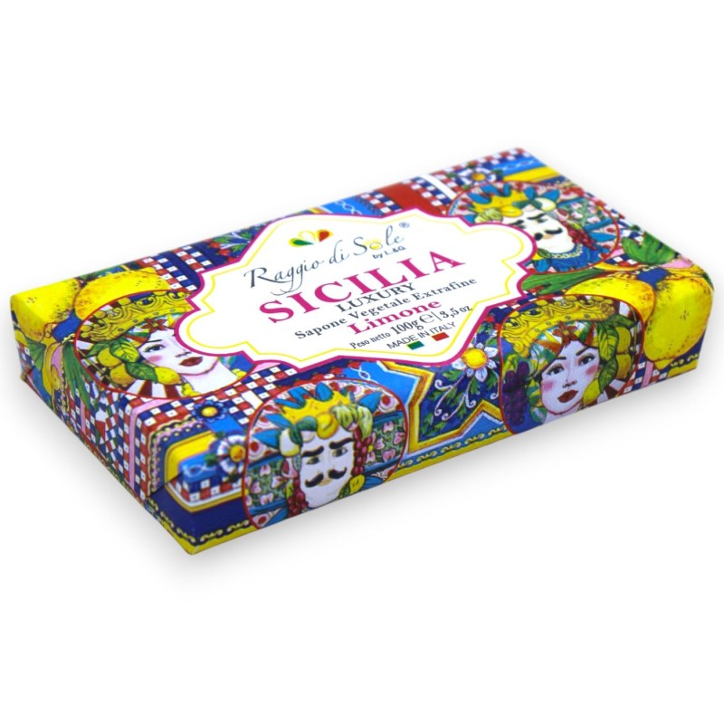 Extra fin vegetabilisk tvål, citrondoft, Luxury Line - 100g - 