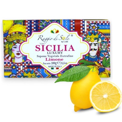 Extra fin vegetabilisk tvål, citrondoft, Luxury Line - 100g - 