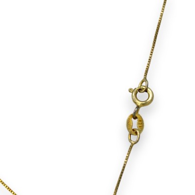 Gold-plated 925 silver necklace, approx. 44 cm high + 4 cm long, turquoise paste cluster pendant - 