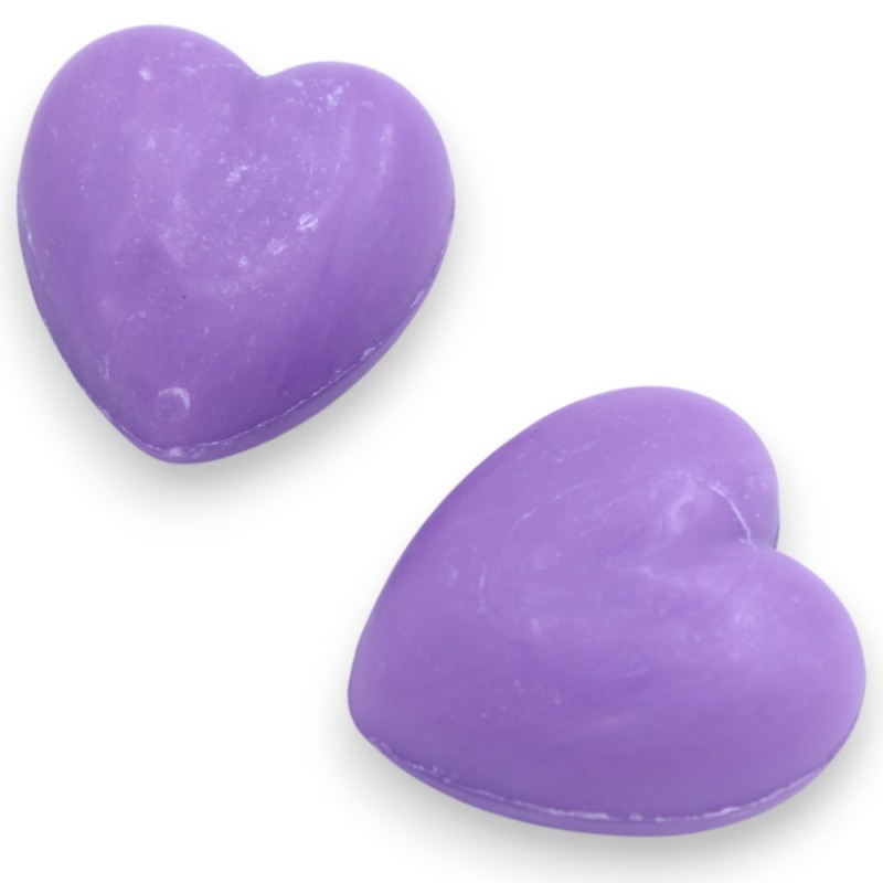 Sapone Vegetale, Fragranza Lavanda, con due saponi a forma di cuore - 50 g + 2 x 25 g - 