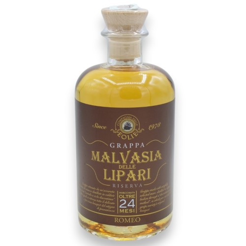 Malvasia delle Lipari Grappa, 43% ABV, 500 ml - RESERVE - ouder dan 24 maanden - 
