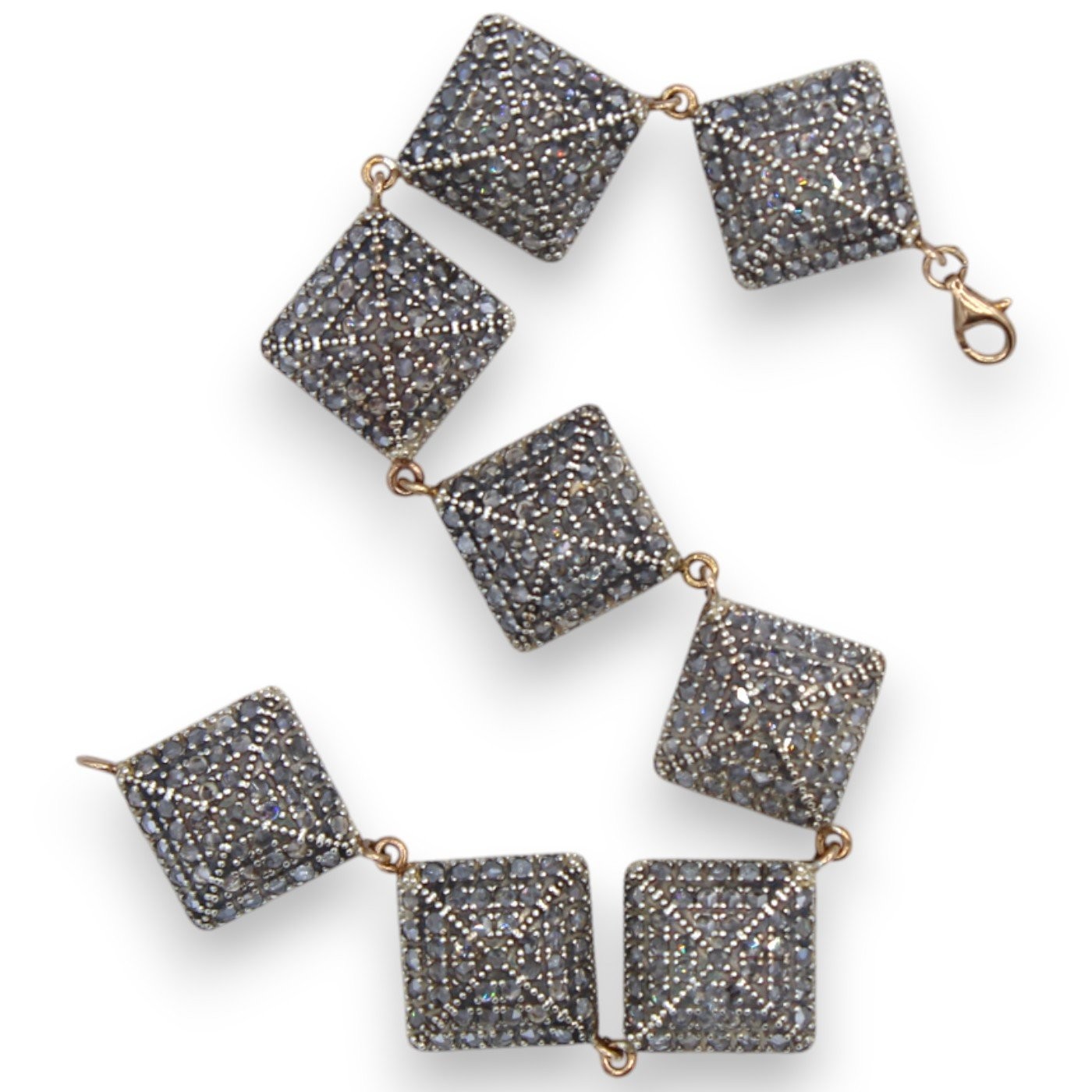 BRACCIALE BOCCADAMO DONNA ARGENTO CON PIETRE BIANCHE