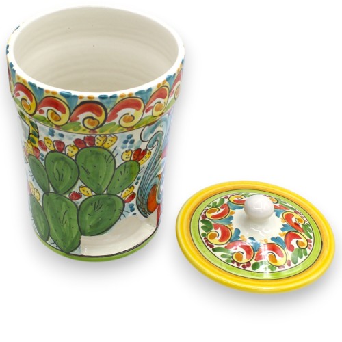 Kapsel-/podhållare, Caltagirone keramik - h 28 x Ø 18 cm ca. Barock flerfärgad, mångdekoration -  2