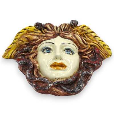 Figuras mitológicas: Cabeza de Medusa, cerámica de Caltagirone - aprox. 23 x 28 cm. MD3