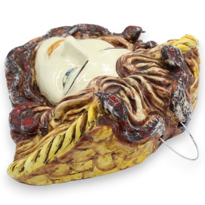 Figuras mitológicas: Cabeza de Medusa, cerámica de Caltagirone - aprox. 23 x 28 cm. MD3