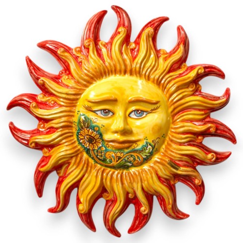 Olbrzymie ceramiczne słońce Caltagirone - Ø ok. 58 cm z...