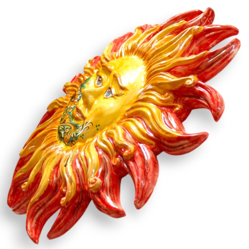 Giant Caltagirone ceramic sun - Ø 58...