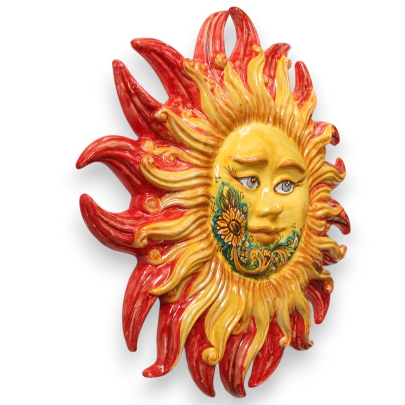 Giant Caltagirone ceramic sun - Ø 58...