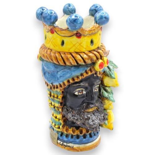 Janus mit zwei Gesichtern, Keramik aus Caltagirone, Höhe... 2