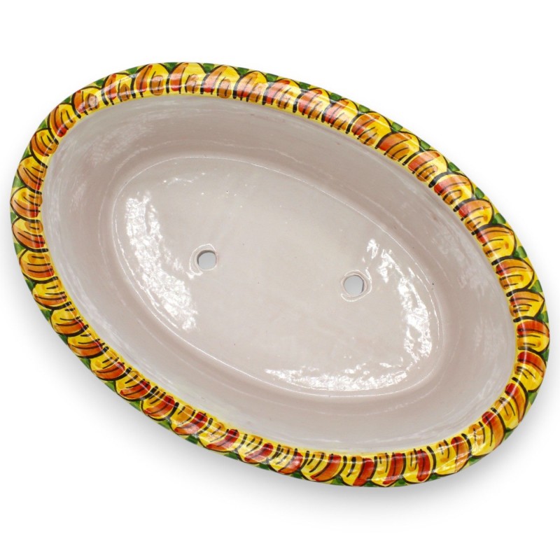 Oval vas, Caltagirone keramik, ca 35...