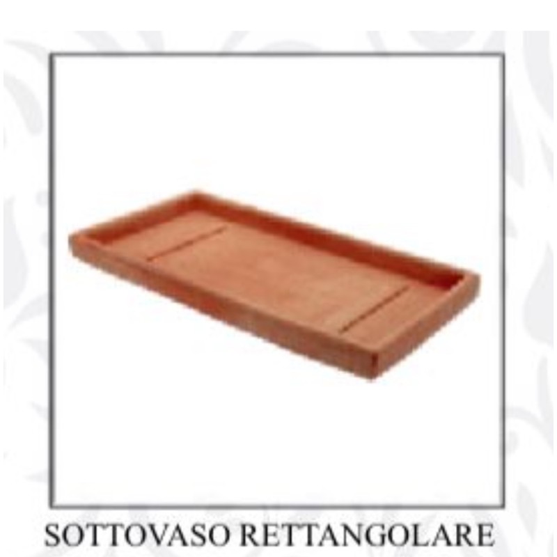 Sottovaso rettangolare 53x28 h5 cm