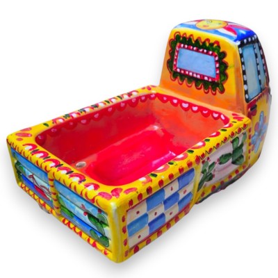 Ape Moto, gigantisch voertuig, 100% handgemaakt, ca. 55 x 30 x 26 cm. Siciliaanse kardecoratie.