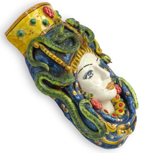 Medusa Head Wall Hanging, Caltagirone Ceramic.... 2