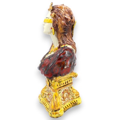 LA FORTUNA - Busto della Dea Bendata su Base barocca, h 27 x 14 cm ca. Bordeaux