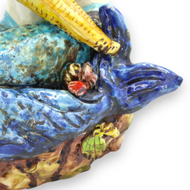 Sereia com Cornucópia de Flores sobre...