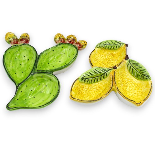 Appetizer dish in fine Caltagirone ceramic, Two model...