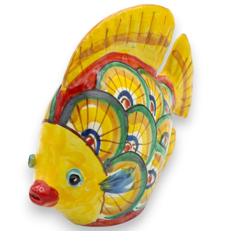 Caltagirone keramikfiskskål, ca 14 x...