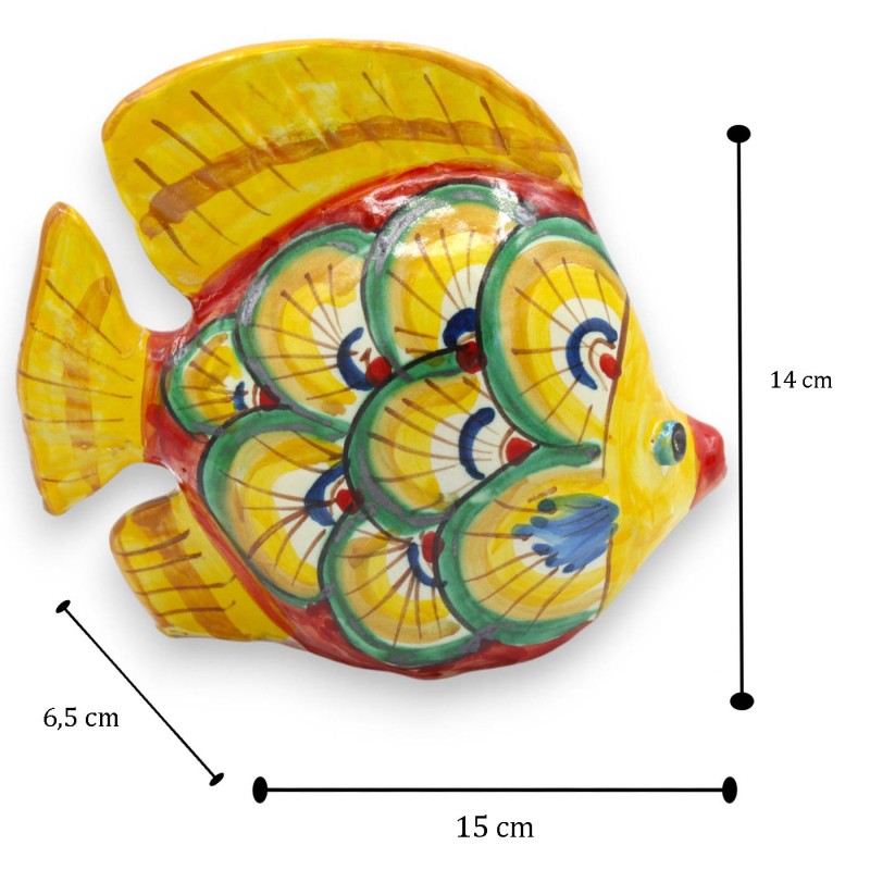 Caltagirone ceramic fish bowl,...