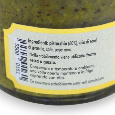 Pesto de pistache siciliano, SEM GLÚTEN, duas opções de tamanho (1 unidade)