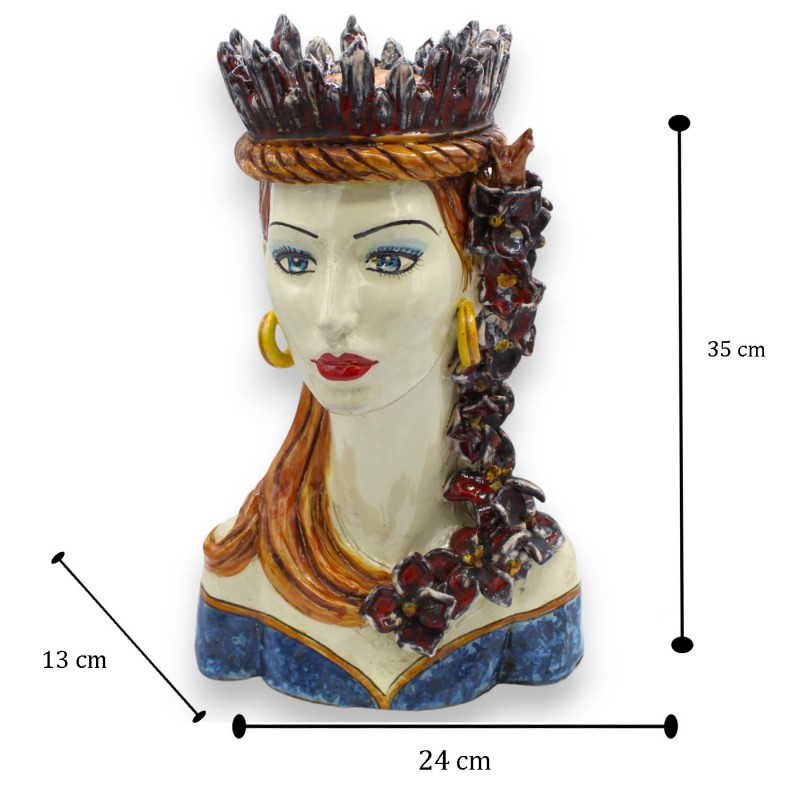 Busto di Donna, ceramica Caltagirone,...