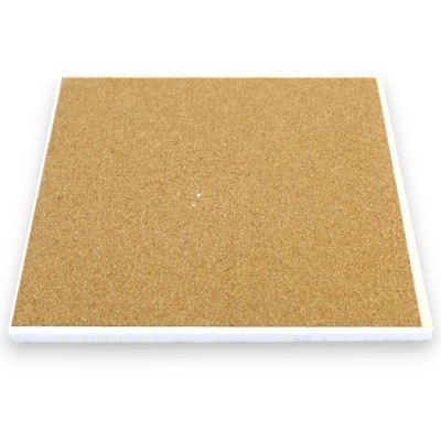 Descanso de panela de cerâmica, decoração de sol siciliano em relevo, com camada de cortiça antiderrapante, aprox. C 20 x 20 cm.
