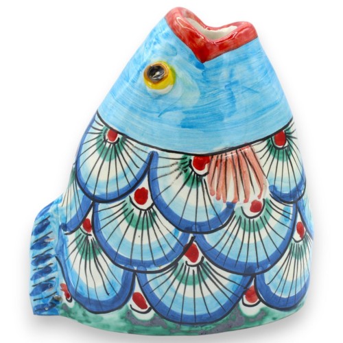 Cabeza de pez de cerámica de Caltagirone, altura...