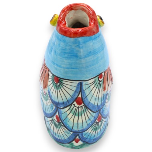 Caltagirone ceramic fish head, h 18 x 15 cm approx.... 2