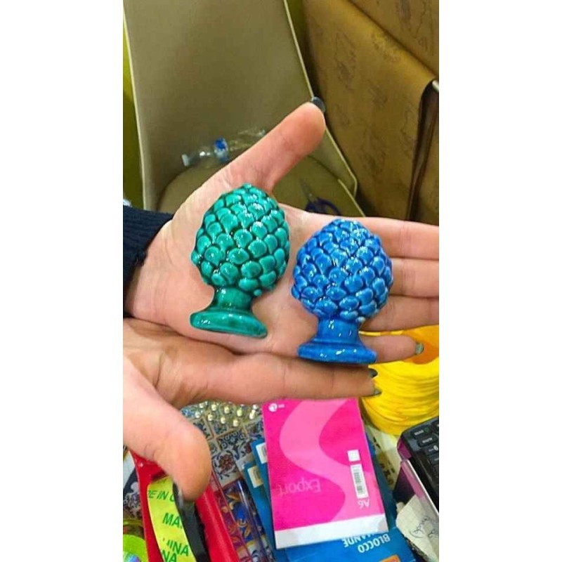 Sicilian keramische pine magnet bommenwerper met sprookjes sluier en 5 confetti - 