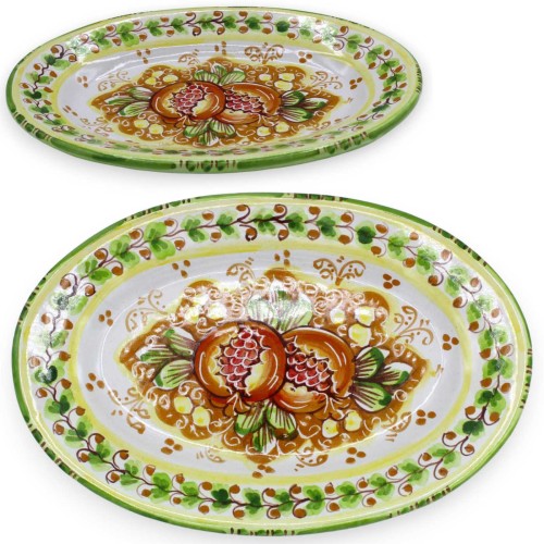 Plateau ovale Caltagirone, assiette de service -... 2