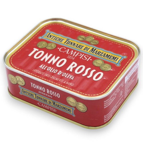 Röd tonfisk i olivolja, i en vintageburk - 340 g
