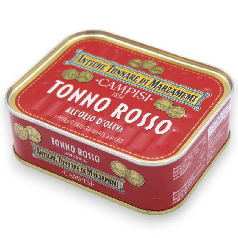 Rode tonijn in olijfolie, in een...
