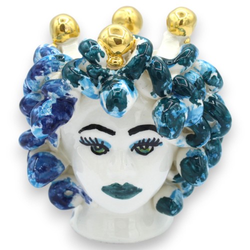 Cabeça de Medusa, figura mitológica, cerâmica de Caltagirone, altura aproximada de 11/12 cm. 2 opções de modelo (1 unidade) com