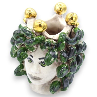 Cabeça de Medusa, figura mitológica, cerâmica de Caltagirone, altura aproximada de 11/12 cm. 2 opções de modelo (1 unidade) com
