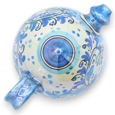Bummulo Malandrino Waterfles, Caltagirone keramiek, 2 maatopties (1 stuk) Parelmoer emaille, 17e-eeuwse decoratie