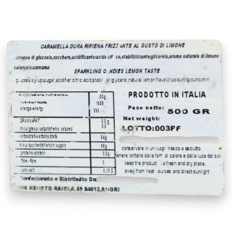 Caramelos duros, gaseosos y con sabor...