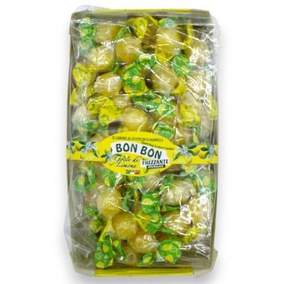 Caramelos duros, gaseosos y con sabor a limón en tarrina - 500g