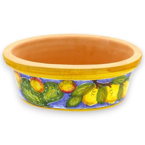 Oval vaslåda, fin siciliansk keramik, 2 storlekar (1...