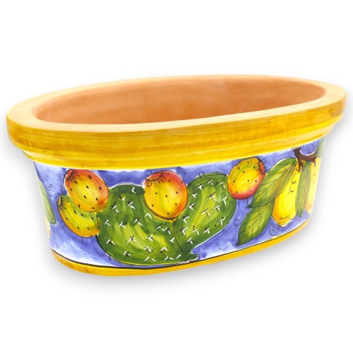 Oval vase box, fine Sicilian ceramic, 2 sizes (1 unit)... 2