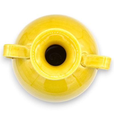 Vaso Anfora con manici in pregiata ceramica, Senape - 3 Opzioni misure (1Unità) MD2