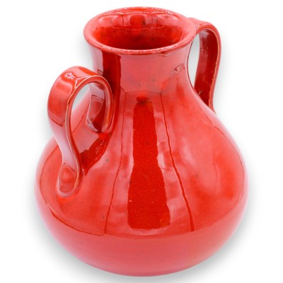 Vaso ânfora com alças, cerâmica fina, vermelho - 3 opções de tamanho (1 unidade) MD2