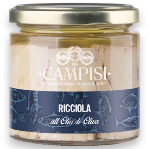 Siciliaanse geelstaartmakreel in olijfolie, 220 g