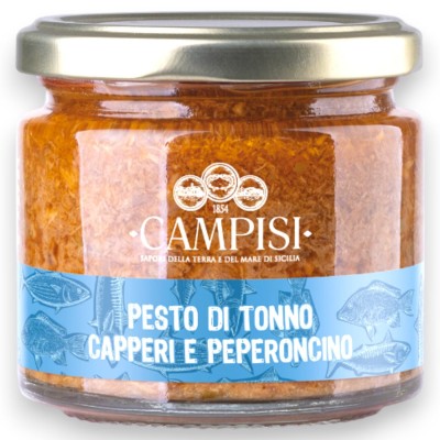 Pesto de thon sicilien aux câpres et au piment, 190 g
