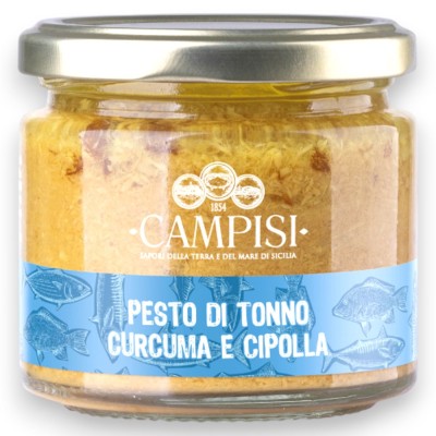 Siciliansk tonfiskpesto med gurkmeja och lök, 210 g