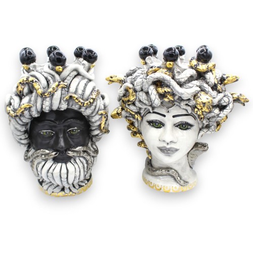 Mythological Figures, Medusa or Triton in Caltagirone...